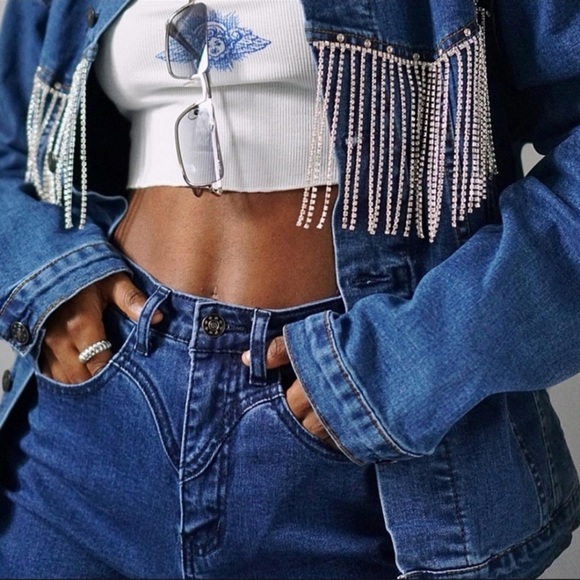 Princess Polly Studded Flare Jeans - Picture 3 of 10